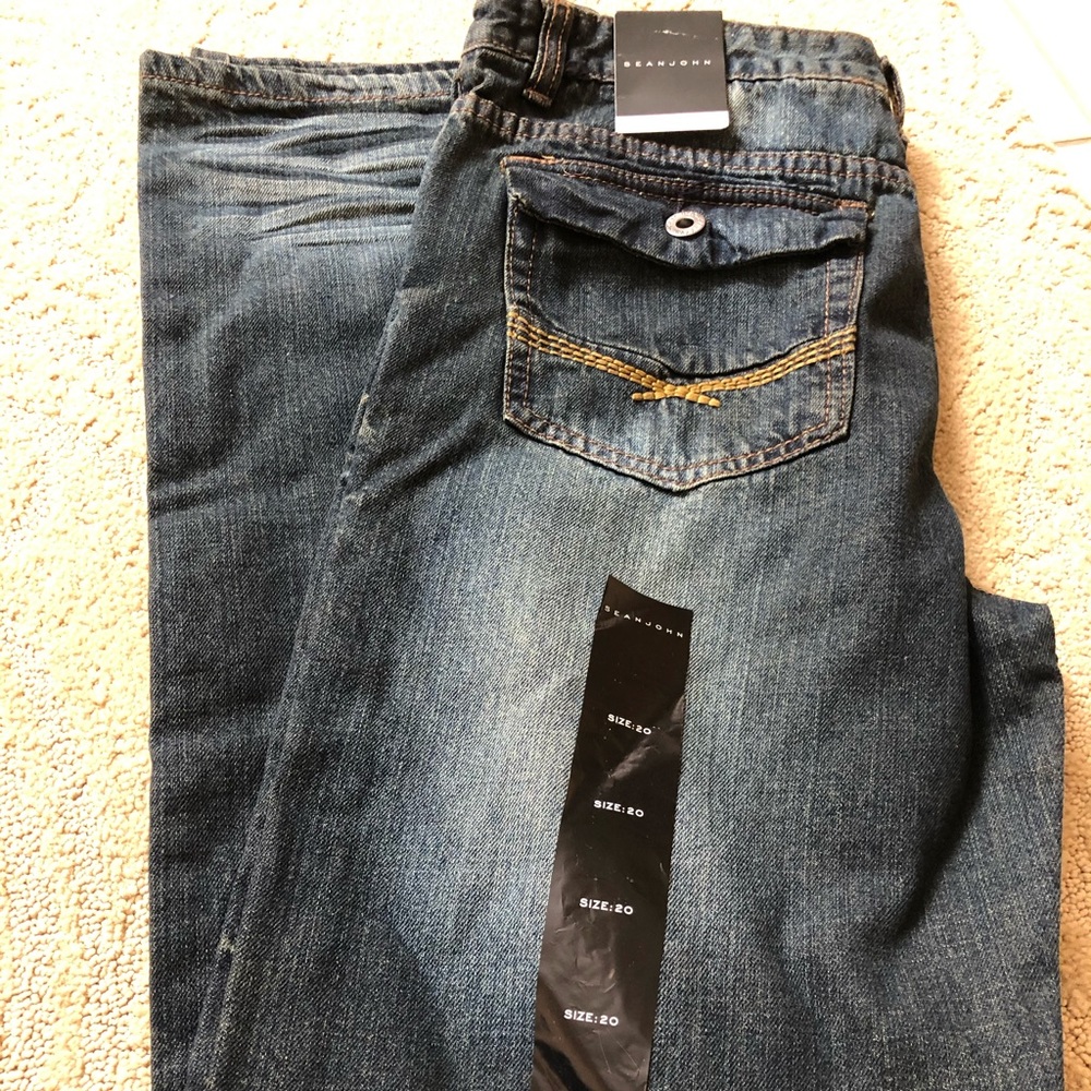 NWT Boys Sean John Crinkled Jeans Size 20